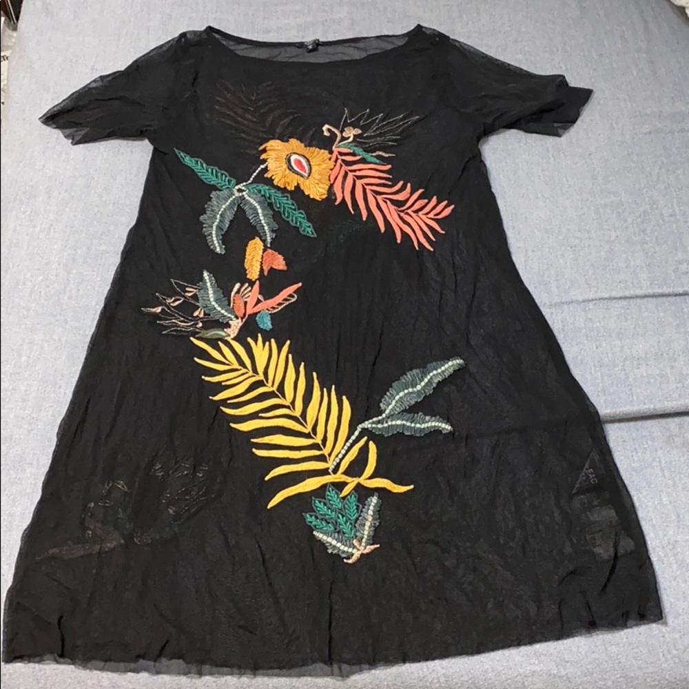 GUESS Black mesh dress